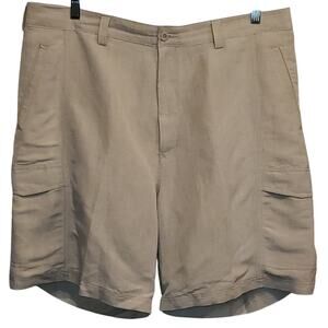 Cubavera Men's Linen Blend Chino Cargo Shorts Size 40